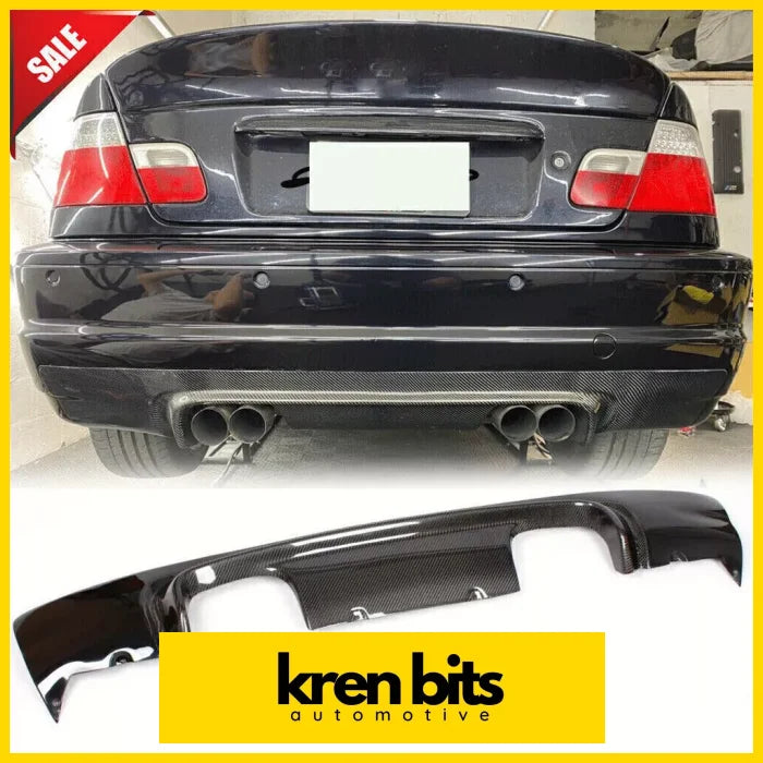 Bmw E46 M3 Coupe 2000-2006 Carbon Fiber Rear Bumper Diffuser Lip