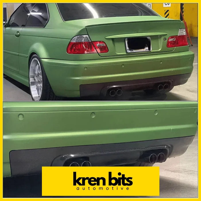 Bmw E46 M3 Coupe 2000-2006 Carbon Fiber Rear Bumper Diffuser Lip