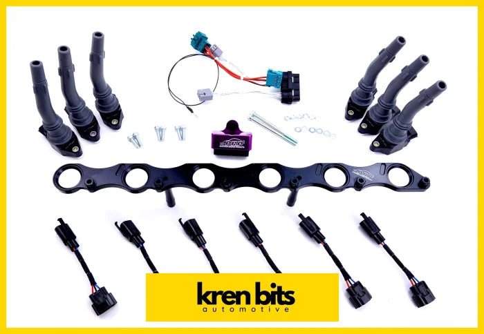 Bmw N54 Coil Kit Black / Bracket Stalks Coils Ignition