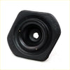 Black hexagonal rubber engine mount with central hole and molded markings for nissan datsun 720 1979-1986 body support