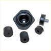 Black rubber engine mount set with hexagonal base and cylindrical parts for nissan datsun 720 body mounting support