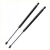 Black bonnet damper gas struts with sleek cylindrical bodies and metallic rods for ford ranger px 2011-2015