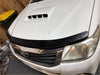 Black plastic matte bonnet guard on white monsoon toyota hilux 2012-2015 front bumper protector