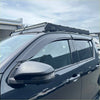 Black metal roof rack with integrated led light bar in bonnet guard matte black for monsoon toyota hilux 2015-2020