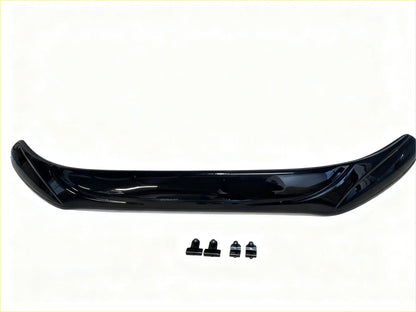 Black glossy plastic front bumper spoiler with four black mounting clips for bonnet guard protector ford ranger px2 px3 2016-2021