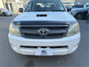 White toyota hilux pickup truck with matte black bonnet guard protector stone guard for 2005-2012 models