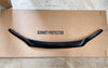 Black plastic bonnet guard protector with smooth curved design for toyota hilux 2021 plus matte black finish