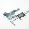 Silver metal bonnet hinge assembly with pivot joint and mounting holes for Toyota Hilux 2005-2015