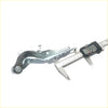 Silver metallic car door handle latch mechanism with digital caliper for bonnet hinge assembly toyota hilux 2005-2015 back view