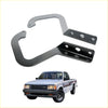 Black and silver metal side mirror mount brackets for 1987-2003 mazda b-series pickup truck bonnet hinge replacement