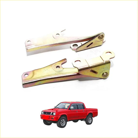 Gold-colored metal bonnet hinge brackets for red mitsubishi triton l200 k50 k60 k70 1996-2006 truck