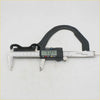 Black-handled digital caliper with stainless steel jaws measuring 7.127 mm in bonnet hinge left for toyota hilux 1988-1997