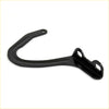 Black metal bonnet hinge lh for toyota hilux 1988-1997 with curved design and multiple mounting holes visible