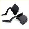 Black metal bonnet hinge covers with glossy finish and curved design for toyota hilux rn30 rn31 rn36 rn40 rn41 rn46