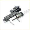 Black metal bonnet hinge for mazda b series measuring 43.9 mm with digital caliper from 2002-2006 model years
