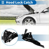 Black plastic bonnet latch assembly with integrated spring mechanism for toyota fortuner 2016-2022 replacement