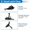 Black metal hood latch clasp with compact sturdy design for bonnet latch assembly toyota hilux 2012-2021