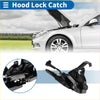 Black plastic bonnet latch assembly for Toyota Hilux 2012-2021 with integrated spring mechanism durable part