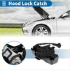 Black plastic bonnet latch assembly with spring and electrical connector for toyota land cruiser 1998-2005