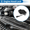 Black engine hood lock with molded plastic body and electrical connector for bonnet latch assembly toyota land cruiser 1998-2005