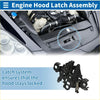 Black plastic bonnet latch assembly with spring mechanism for toyota rav4 2009-2013 durable replacement part