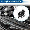 Black metal bonnet latch assembly with spring mechanism and mounting tabs for toyota rav4 2009-2013 replacement