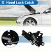Black plastic bonnet latch assembly with metal springs and red electrical connector for toyota sienna 2021-2023