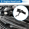 Black metal bonnet latch assembly with spring-loaded lever for Toyota Sienna 2021-2023 shown from back side