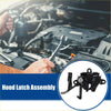 Black metal bonnet latch assembly with spring mechanism and mounting brackets for toyota tacoma 2012-2015