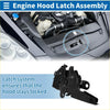 Black plastic bonnet latch assembly with mechanical lever and lock for toyota tundra 2000-2006