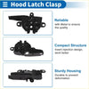 Black metal bonnet latch assembly clasp with compact sturdy design for toyota tundra 2000-2006