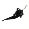 Black metal bonnet latch with spring and lever for toyota hilux revo kun112 kun122 kun125 kun126 2015-2020