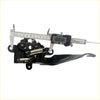 Black metal bonnet latch with spring mechanism and handle for toyota hilux revo kun112 kun122 kun125 kun126 2015-2020 showing back side