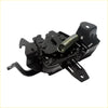 Black metal bonnet latch striker with coiled spring and threaded rod for mitsubishi pajero montero sport 1996-2008