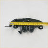 Black metal bonnet latch striker with spring mechanism and mounting holes for nissan navara d22 np300 trunk release