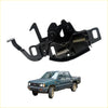 Black metal bonnet latch striker lock with spring mechanism for mitsubishi triton l200 strada 1986-1996 back side view