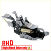 Black metal bonnet latch striker lock with visible springs and lever mechanism for toyota hilux surf 1995-2002