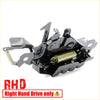 Black metal right-hand drive bonnet latch striker lock for toyota hilux surf 1995-2002 with gold spring visible
