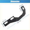 Black metal bonnet led light mount bracket kit for toyota 4runner with two elongated cutouts and precise markings