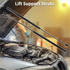 Black metal bonnet lift supports with sleek cylindrical design and reinforced ends for Toyota Avalon 2005-2012