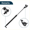 Black metal bonnet lift support strut with spherical ends and brackets for toyota land cruiser 2008-2021