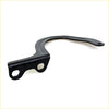 Black metal bonnet lock hinge bracket with curved design and two mounting holes for toyota hilux 4runner models