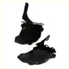 Black metal bonnet lock hinge covers for toyota hilux 1984-1988 shown from back side