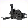 Black metal bonnet lock latch with spring mechanism and lever handle for nissan pathfinder terrano 1986-1995