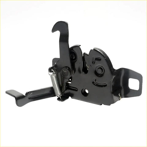 Black metal bonnet lock latch with spring mechanism and lever handle for nissan pathfinder terrano 1986-1995