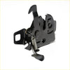 Black metal bonnet lock latch with spring and lever mechanism for nissan pathfinder terrano 1986-1995 back side