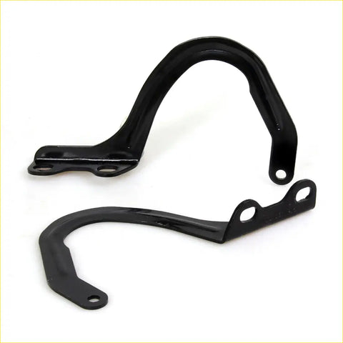 Black metal bonnet locks hinge with glossy finish and mounting holes for Toyota Hilux 4Runner 1989-1997