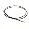 Black bonnet release cable for mitsubishi triton colt l200 strada 1996-2006 with metallic ends and spherical tip