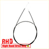 Black bonnet release cable with metallic ends for right-hand drive mitsubishi triton colt l200 strada 1996-2006