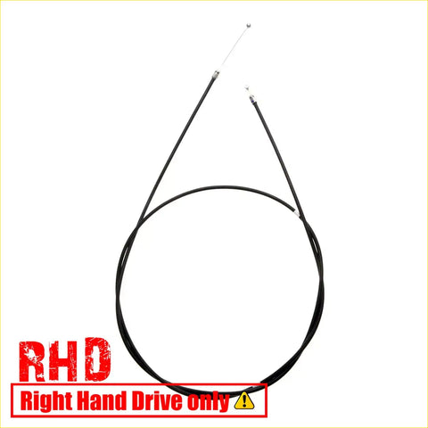 Black bonnet release cable with metallic ends for right-hand drive mitsubishi triton colt l200 strada 1996-2006